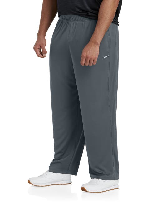 REEBOK REEBOK PERFORMANCE DOUBLE-KNIT OPEN-HEM PANTS 