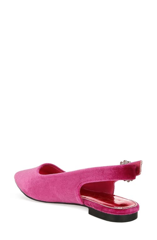 London Rag Dolan Slingback Flat In Fuchsia