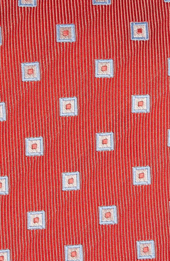 Shop David Donahue Neat Silk Tie In Red
