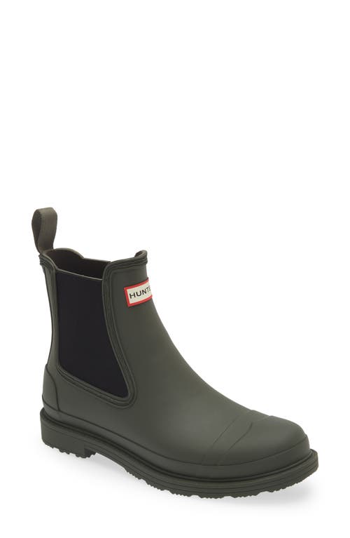 Commando Waterproof Chelsea Boot in Dark Olive