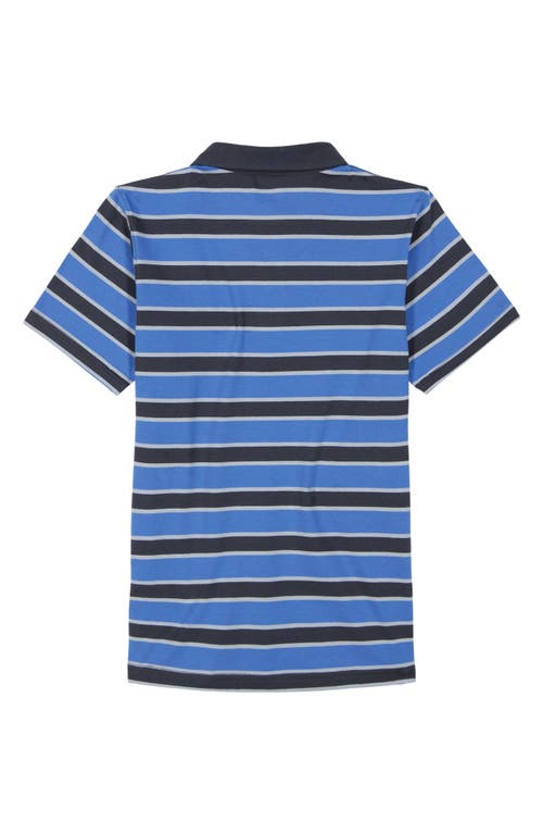 Shop Quiksilver Kids' Stripe Lite Polo In Star Saphire