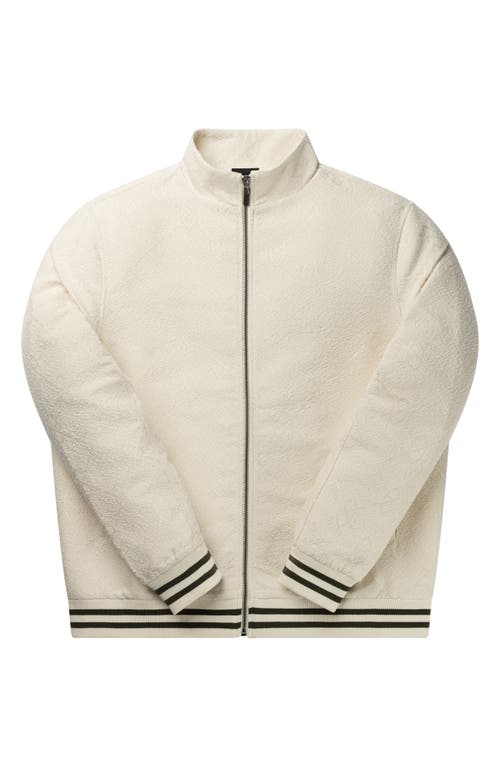Shakir Bouclé Track Jacket in Off White