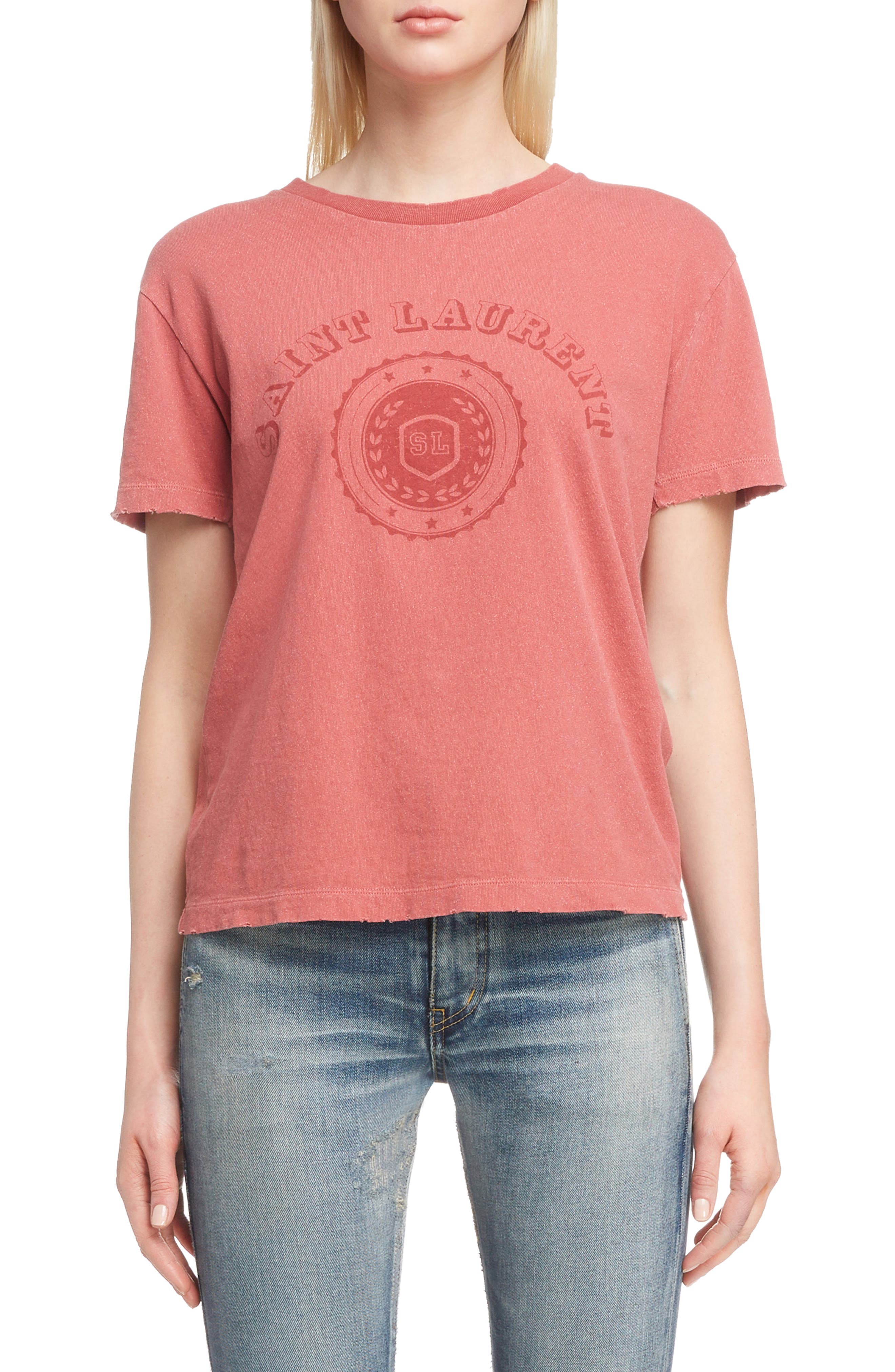 saint laurent university t shirt