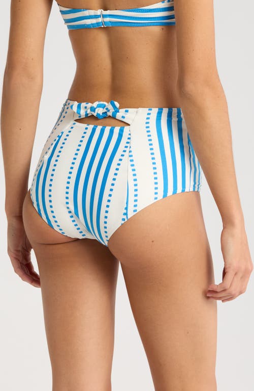 Shop Lemlem Elsi High Waist Bikini Bottoms In Eshe Blue