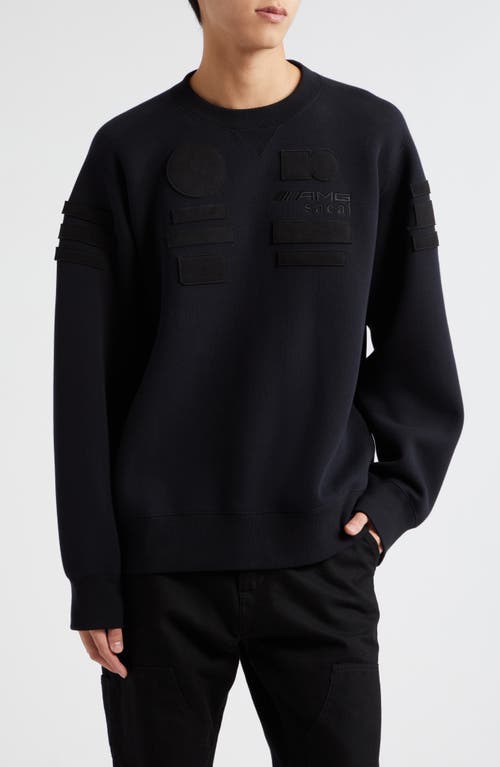 AMG Patch Cotton Blend Sweatshirt in Black