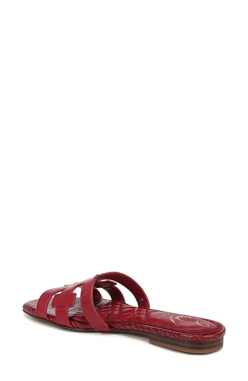 Shop Sam Edelman Bay Cutout Slide Sandal In Scarlet Cherry