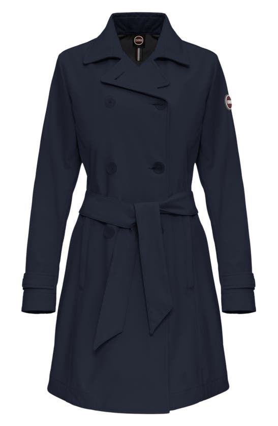 Shop Colmar New Futurity Double Breasted Trench Coat In Navy Blue