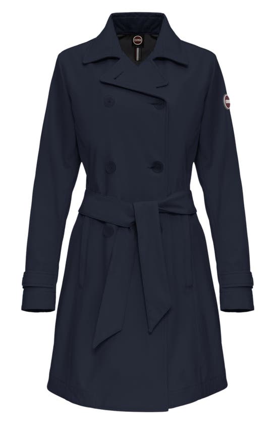 Colmar New Futurity Double Breasted Trench Coat In Navy Blue