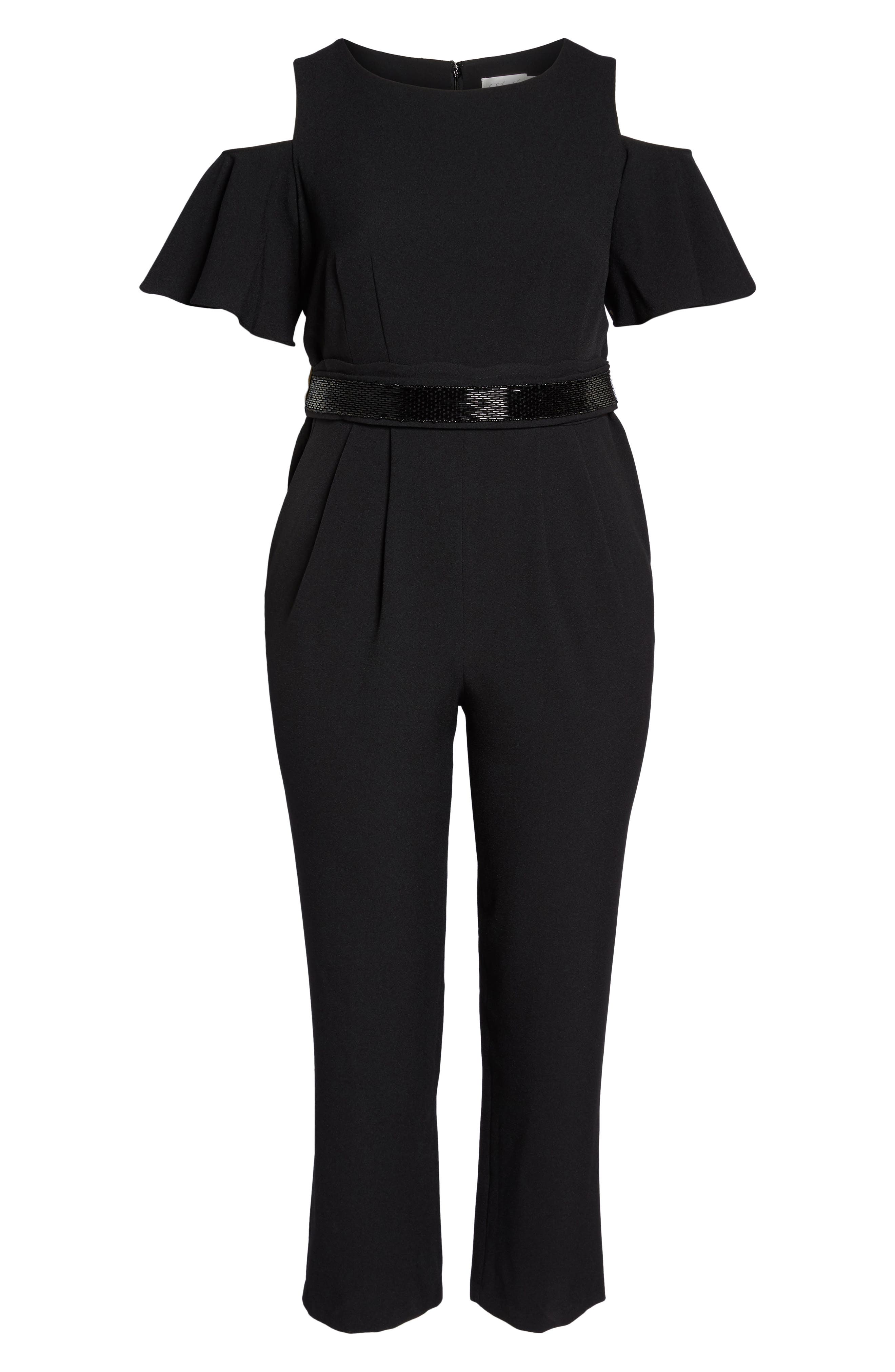 eliza j cold shoulder jumpsuit