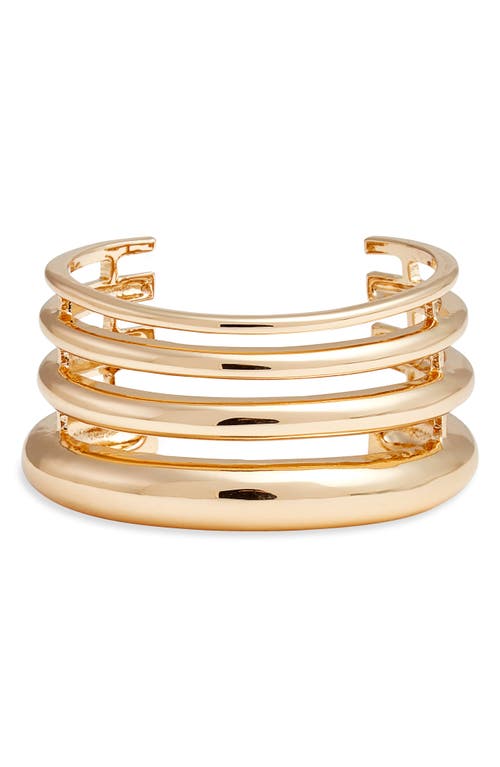 Open Edit Illusion Layered Cuff Bracelet in Gold at Nordstrom