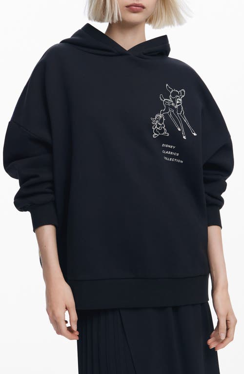 Shop Desigual Bambi Hoodie In Black