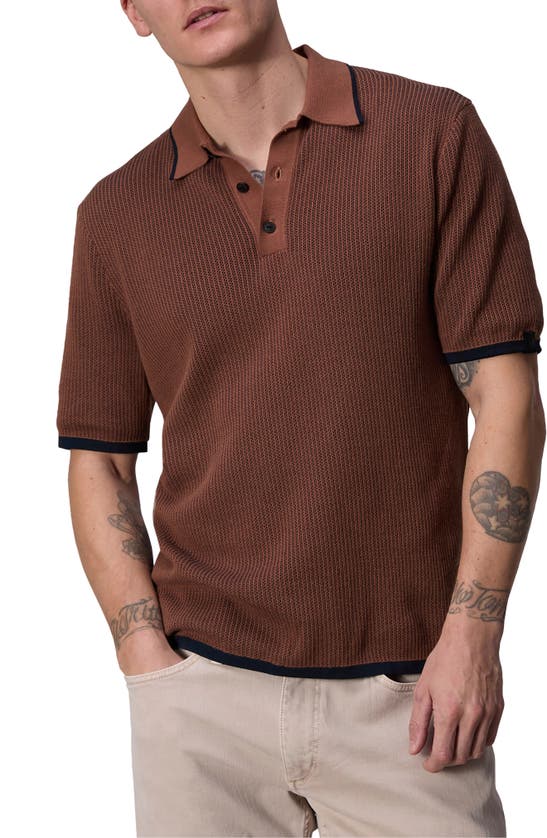 Shop Rag & Bone Harvey Relaxed Polo In Clay