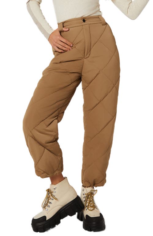 Alp N Rock Mika Water Repellent Quilted Pants In Dark Khaki