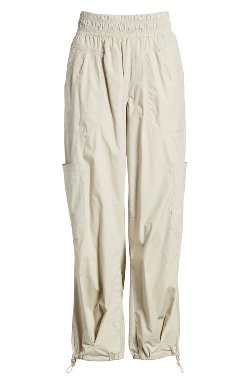 Wit & Wisdom 'ab'leisure Skyrise Pull-on Straight Leg Poplin Cargo Pants In Seashell