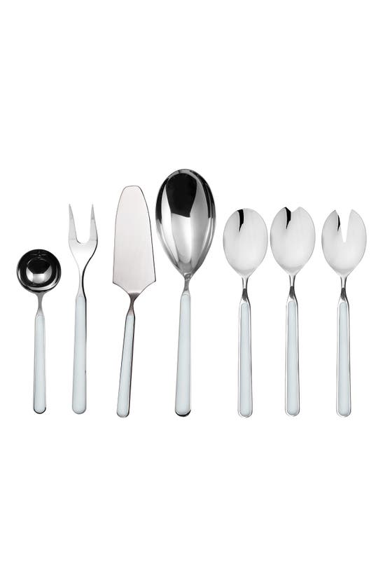 Mepra Fantasia 7-piece Place Serving Set In Light Blue