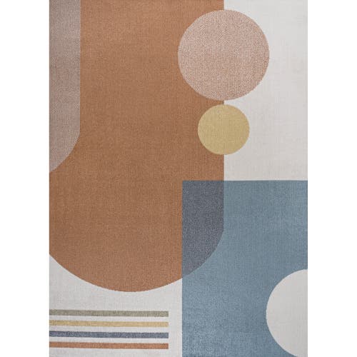 Jonathan Y Slinger Modern Contemporary Collage Machine-washable Area Rug In Cream/multi