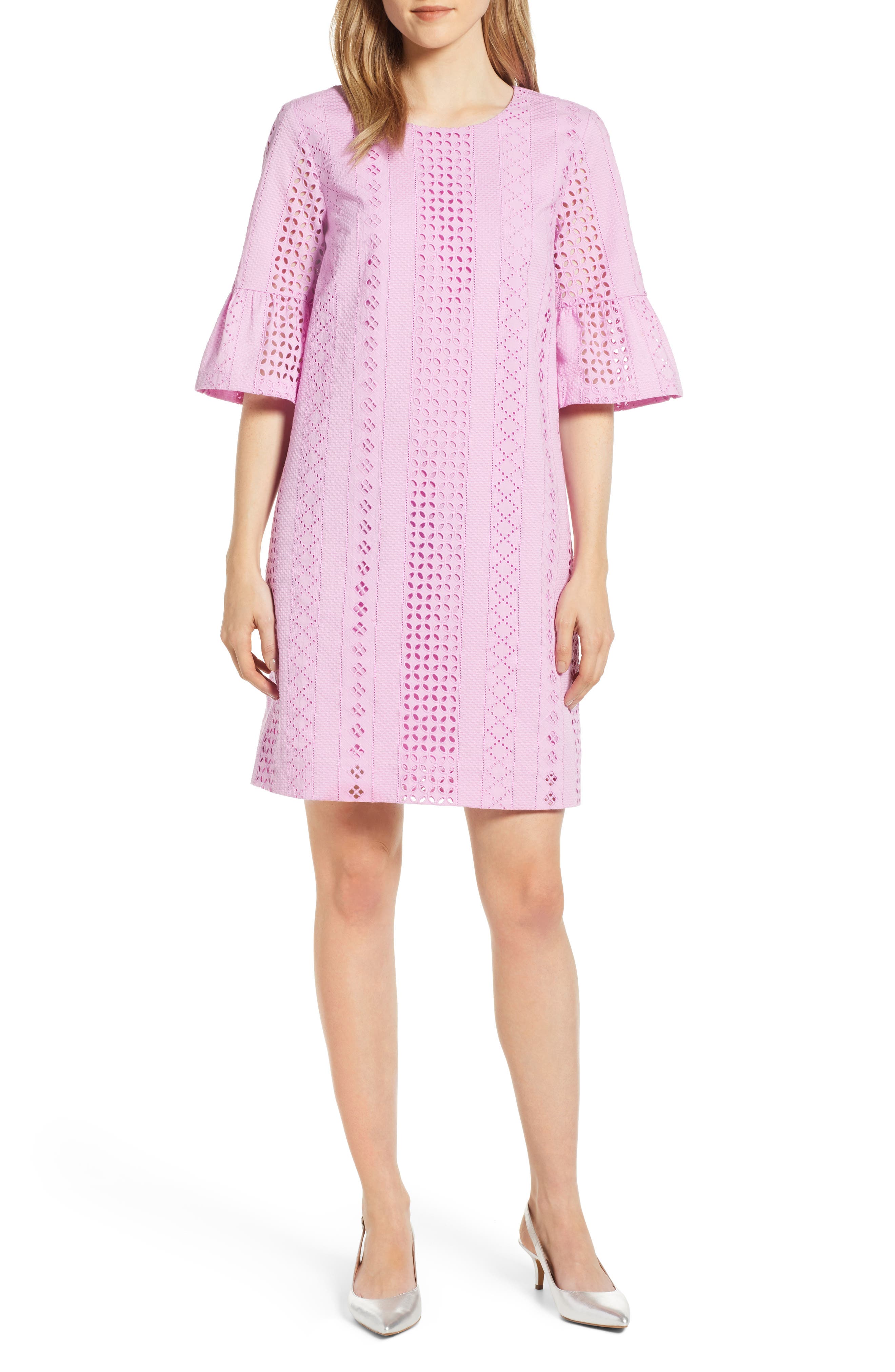 J.crew Flutter Sleeve Eyelet Dress, Purple