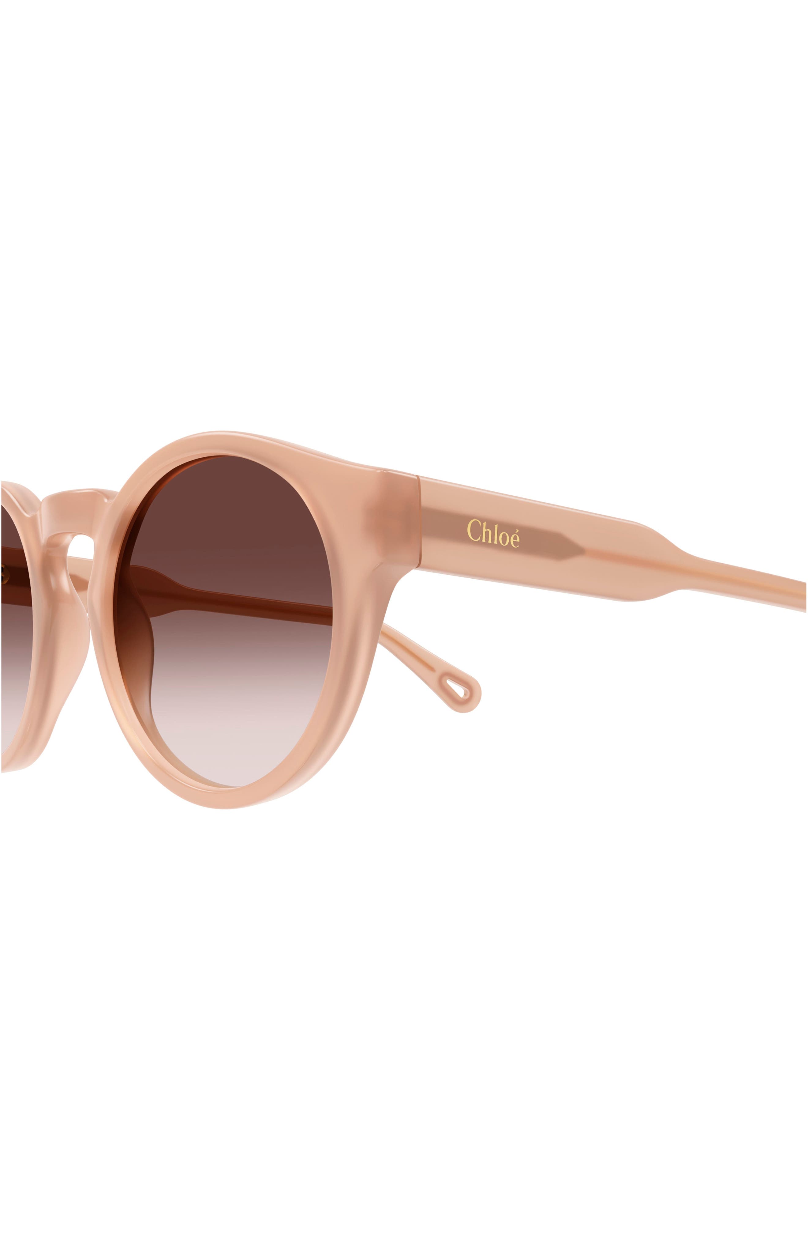 Chloé 52mm Round Sunglasses in Nude | Smart Closet