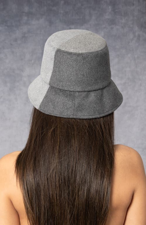 Shop Eugenia Kim Yuki Packable Colorblock Bucket Hat In Gray/charcoal