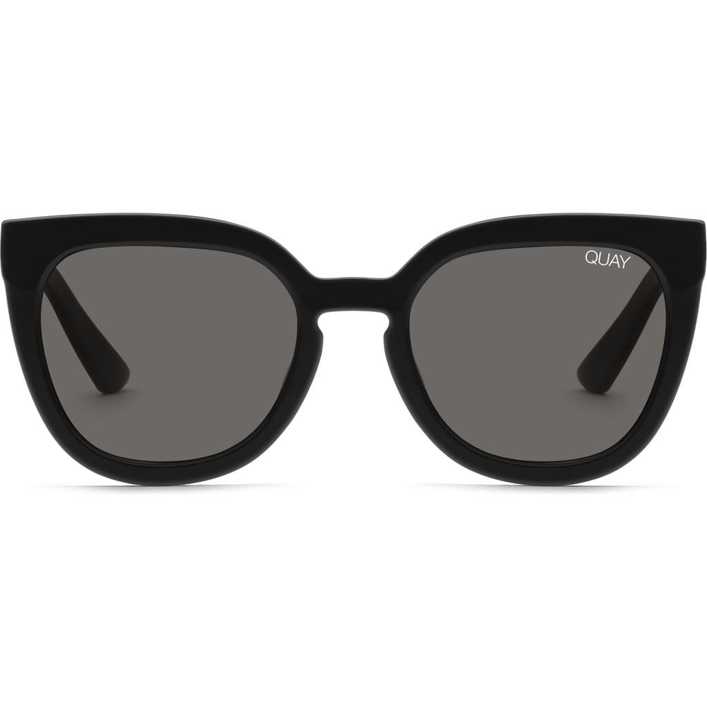 Shop Quay Australia Noosa 55mm Cat Eye Sunglasses In Black/smoke Polarized Lens