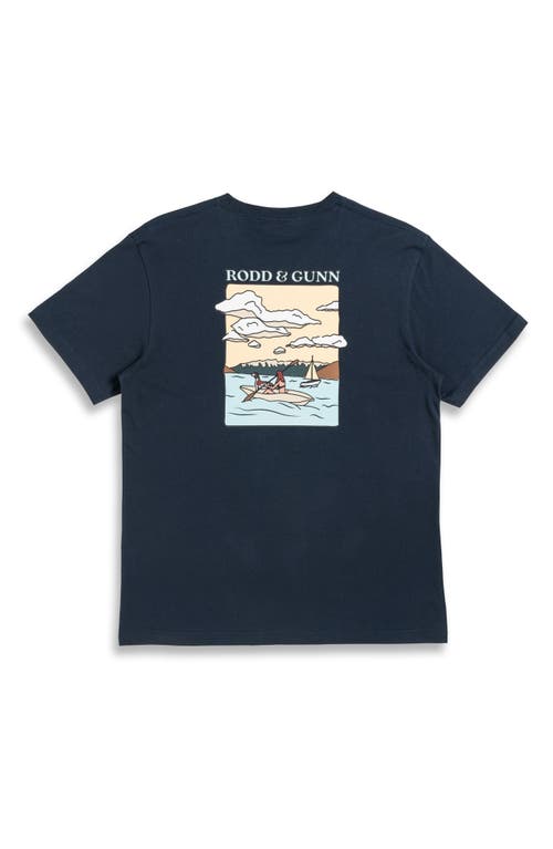 Rodd & Gunn Hauraki Gulf Graphic Tee In Navy