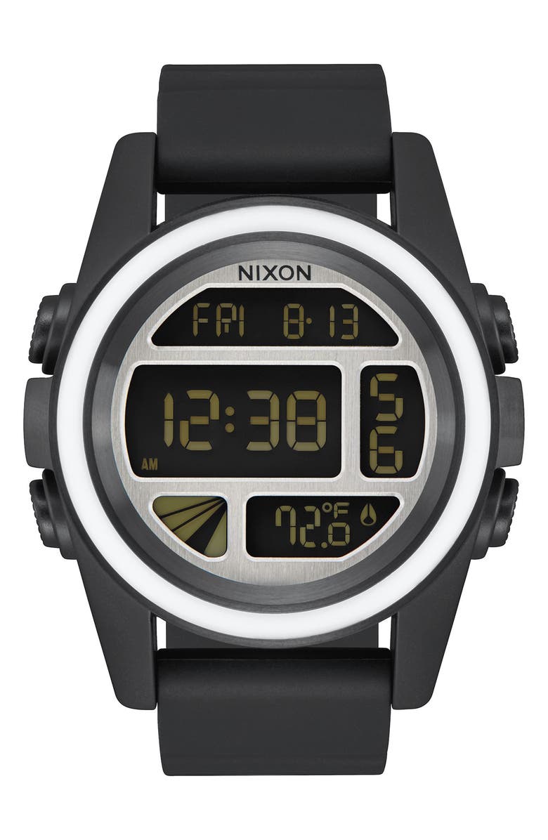 Nixon The Unit Digital Silicone Strap Watch, 44mm | Nordstrom
