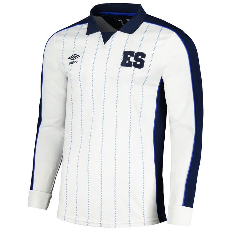Shop Umbro White El Salvador National Team 2024 Fourth Replica Long Sleeve Jersey