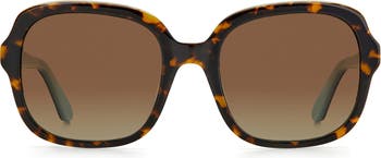 Babbette 55mm Polarized Square Sunglasses