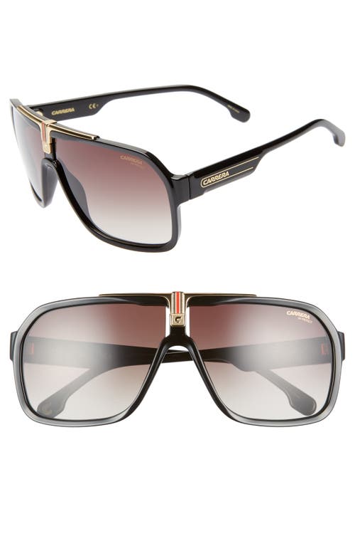 Carrera Eyewear 64mm Navigator Sunglasses in Black