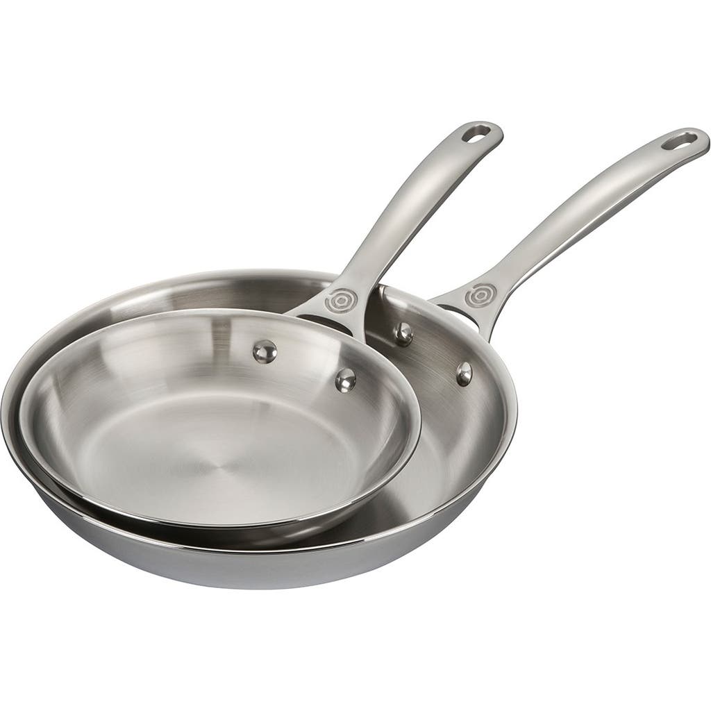 Le Creuset 2-piece Fry Pan Set In Stainless Steel