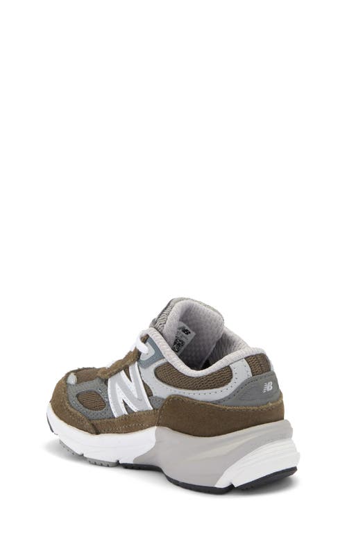 New Balance Kids' 990v6 Sneaker In Olive/grey