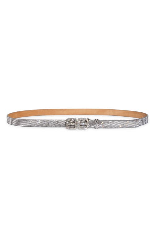 Balenciaga BB Hourglass Logo Buckle Embellished Belt in Smoke Grey at Nordstrom, Size 100