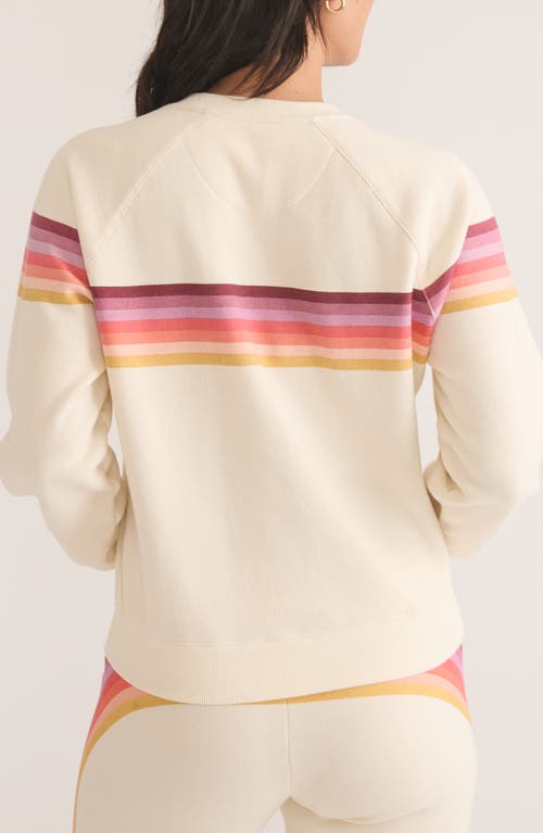 Marine Layer Anytime Striped Sweatshirt In Antique White Stripe