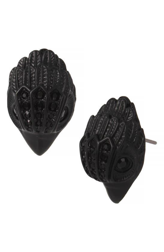 Kurt Geiger Eagle Stud Earrings In Pot Black | ModeSens