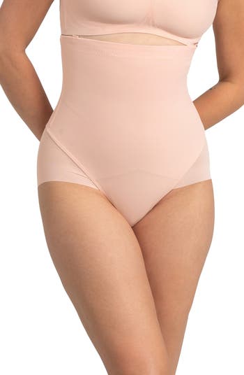 Honeylove Women's Queen Brief High-Waisted Shapewear CL5 Sand Small NWT