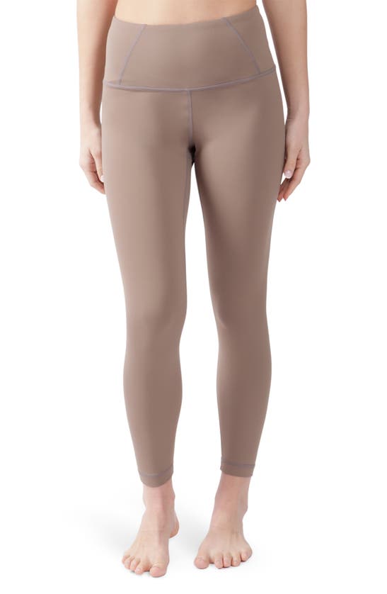 Yogalicious Nude Tech Basic High Waist Leggings In Walnut