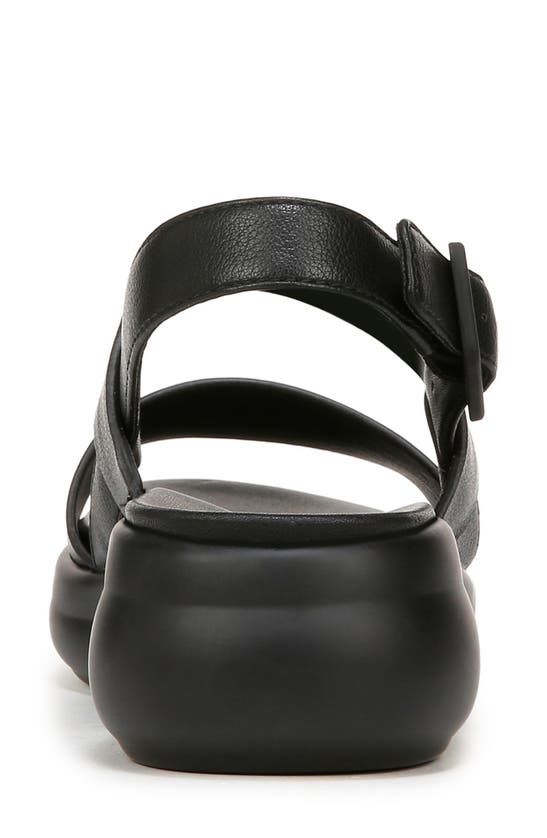 Shop Naturalizer Coast Slingback Platform Sandal In Tumbled Black Faux Leather