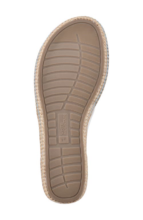Shop White Mountain Footwear White Mountain Samwell Platform Wedge Sandal In White/smooth W/raffia