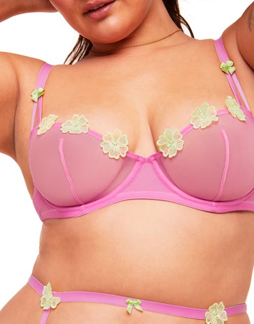Adore Me Meadow Unlined Balconette Bra In Medium Purple