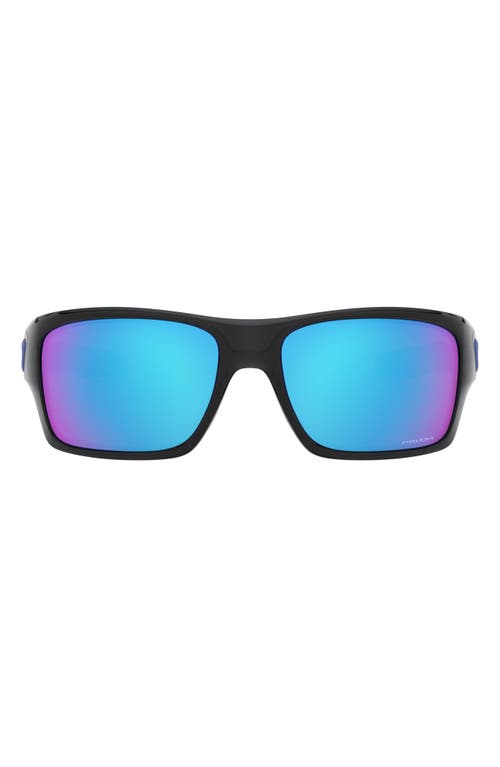 Oakley Turbine 65mm Mirrored Rectangular Sunglasses in Black at Nordstrom