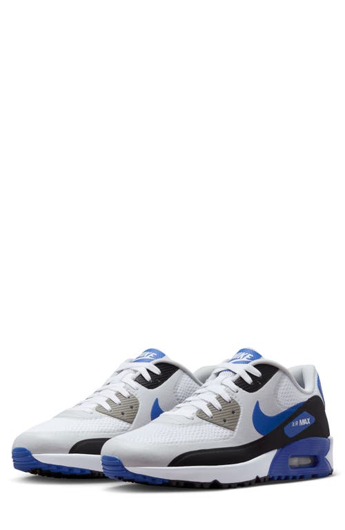 Nike Air Max 90 Sneaker In White/game Royal/black
