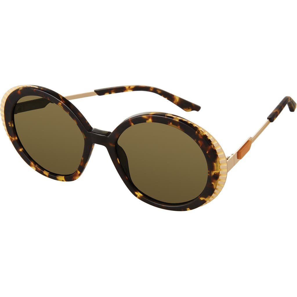 Coco And Breezy Wisdom 55mm Round Sunglasses In Brown