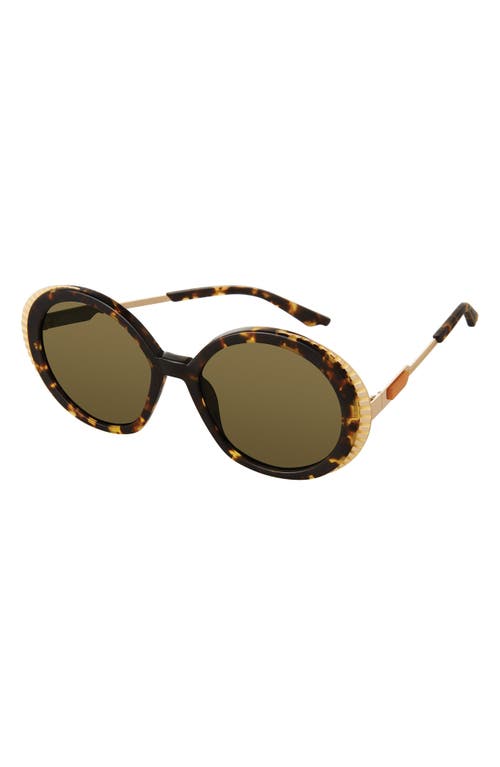 Wisdom 55mm Round Sunglasses in Tortoise/Orange