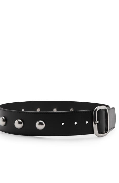 Shop Mango Studded Belt In Black