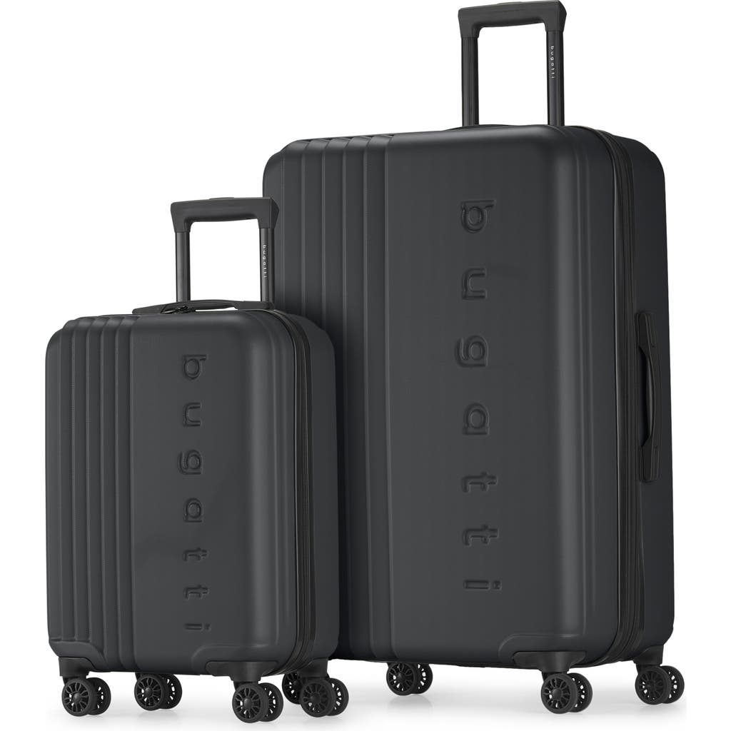 Bugatti The Classic 2 Piece Hardside Luggage Set With Expansion In Black