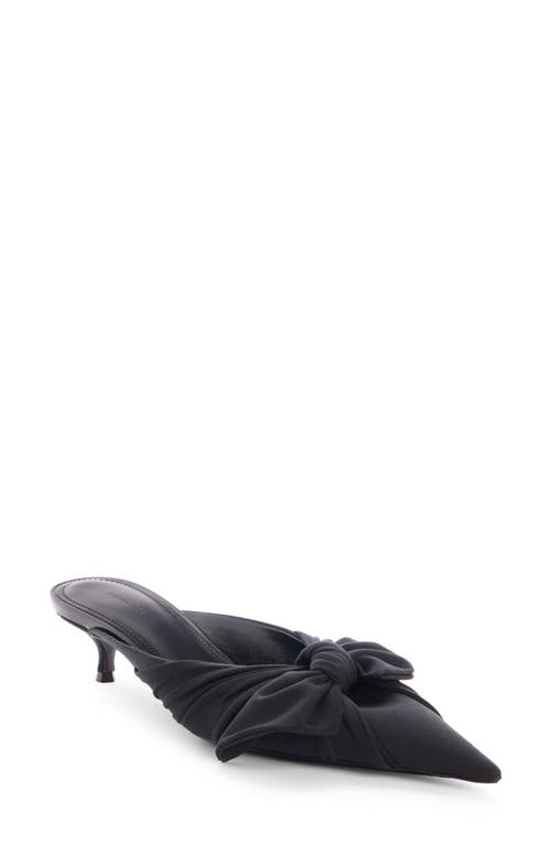 Balenciaga Knife Knot Kitten Heel Pointed Toe Mule Black at Nordstrom,