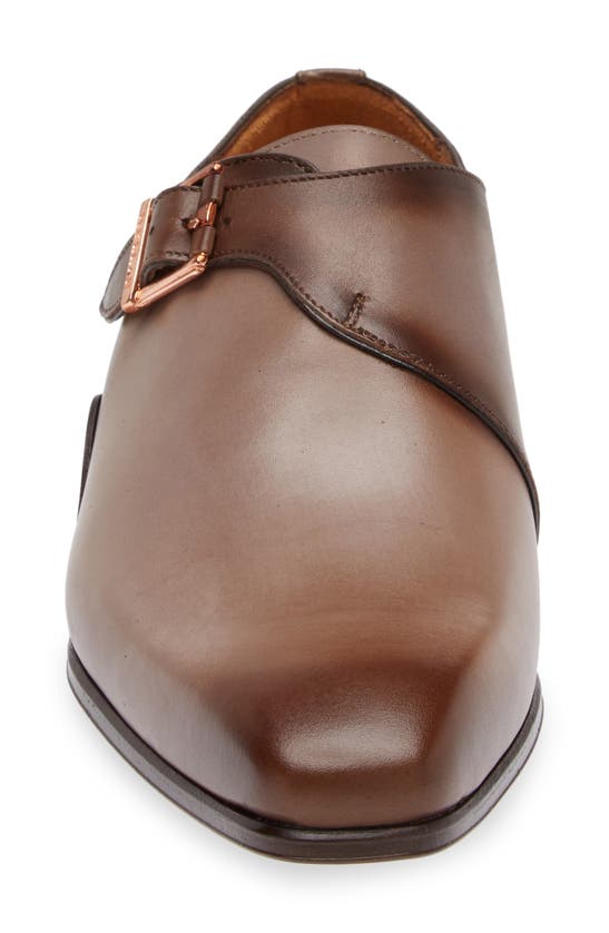 Shop Mezlan Scarpe Single Monk Strap Shoe In Taupe
