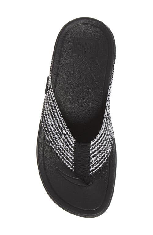 Fitflop ™ Surfa™ Flip Flop In All Black Fabric