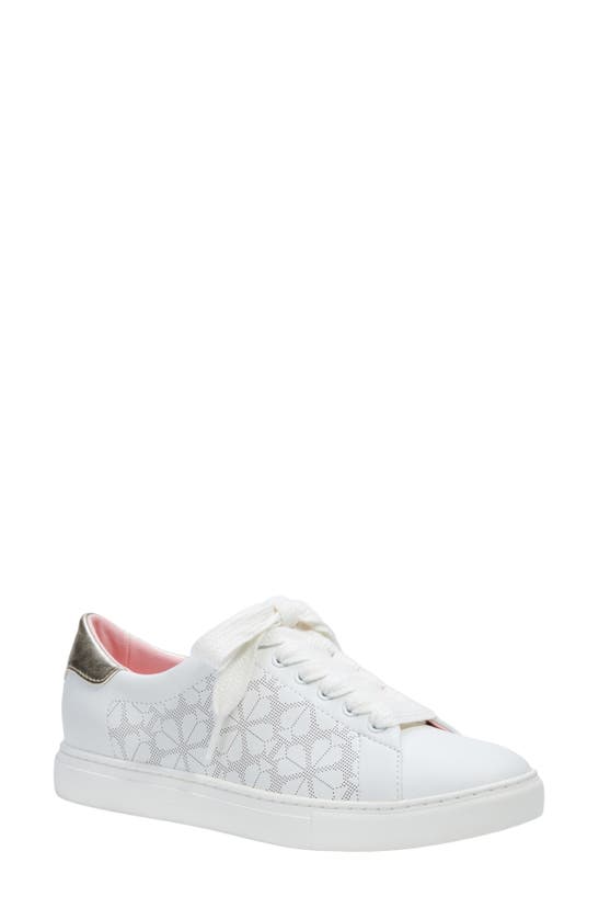 Kate Spade Audrey Sneaker In Optic White / Pale Gold | ModeSens