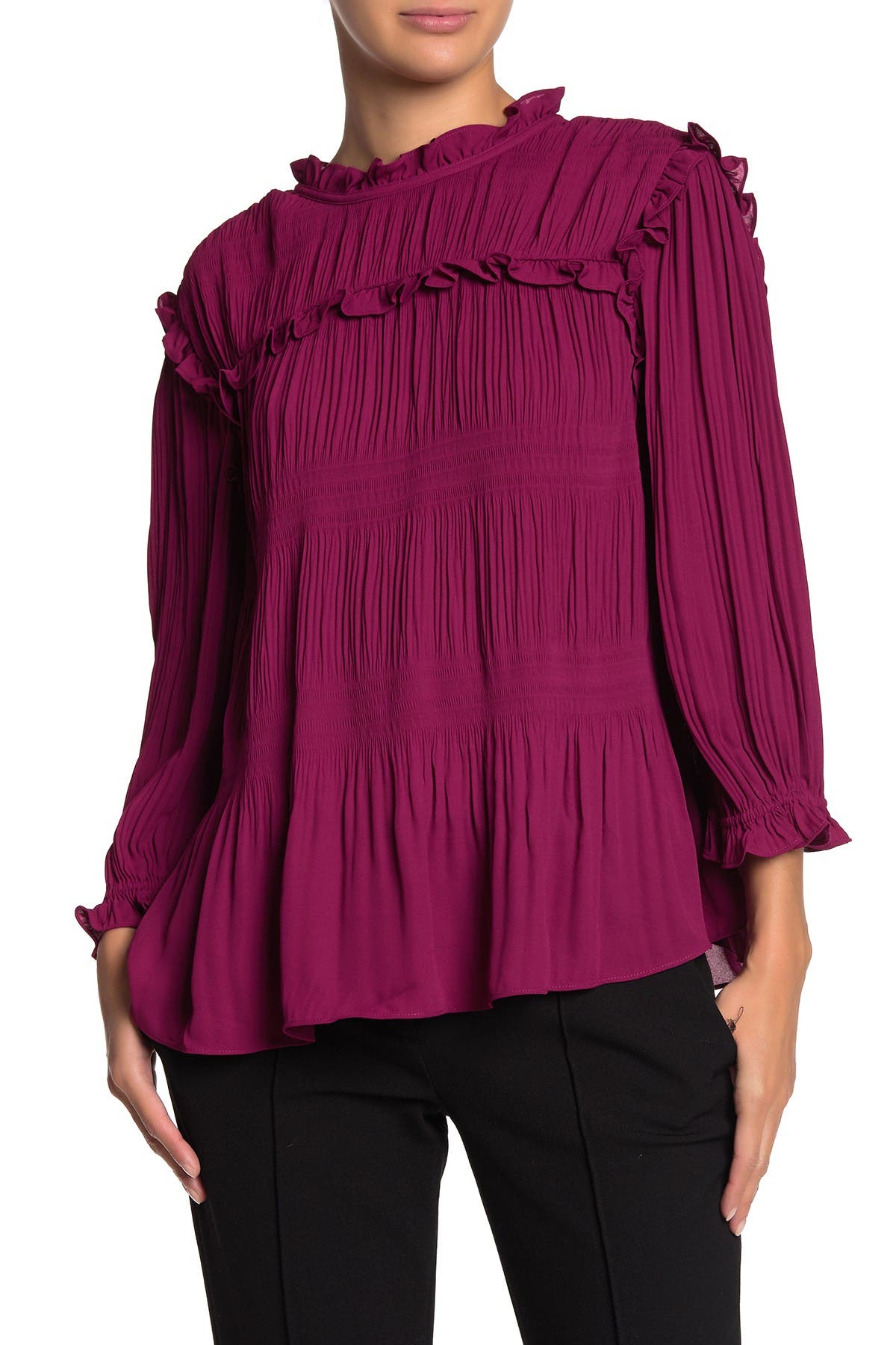 ted baker ruffle neck top